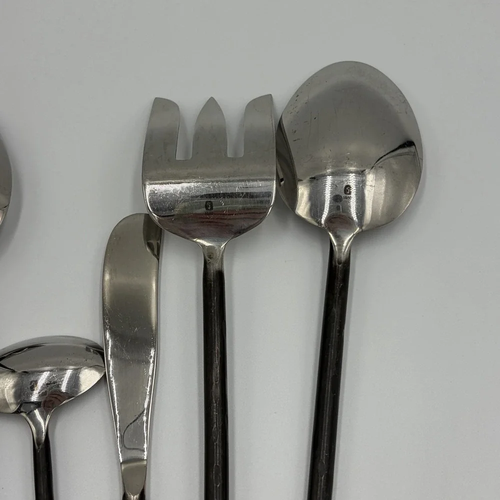 Gourmet Settings TREBLE CLEF 18/10 Stainless 5- Piece Hostess Serving Set